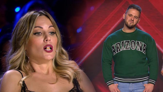 Edurne realizando su lanzamiento