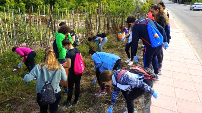 Los alumnos 'en plena faena'