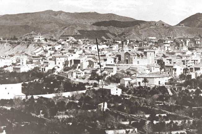 Panorámica de Abarán en 1918