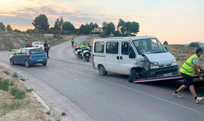 Los vehículos accidentados en el lugar del suceso