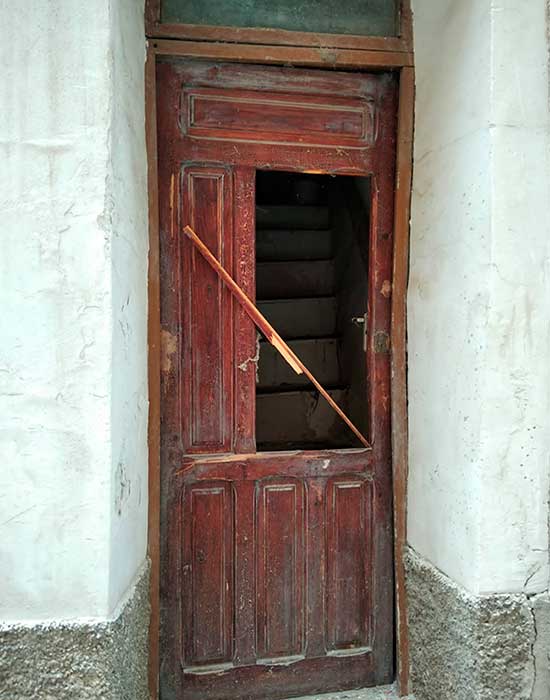 Estado en el que quedó la puerta