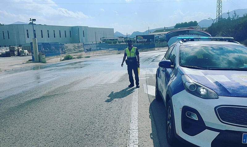 Policía Local en la zona