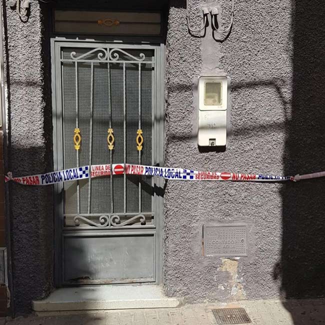 La vivienda con el precinto policial