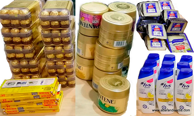 Recreación simulada de los objetos incautados