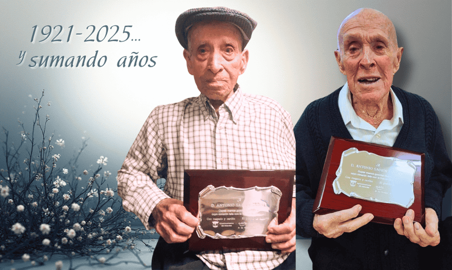 Abarán rinde homenaje a sus dos abuelos centenarios que ya cuentan con 104 años