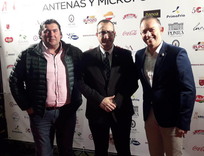 Representantes del Ayuntamiento de Abarán en este acto