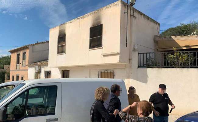 Estado exterior del inmueble asaltado