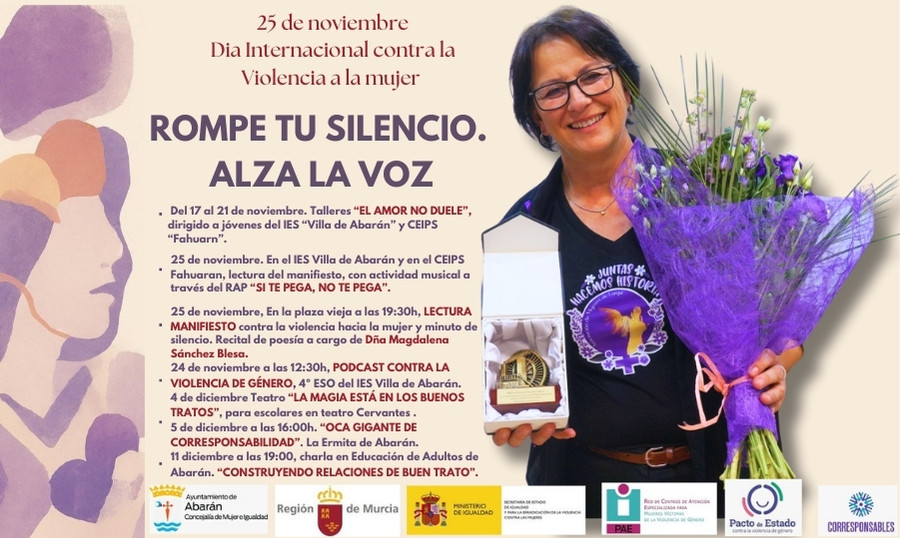 Abarán conmemora el 25N con la lectura de un manifiesto y un recital poético