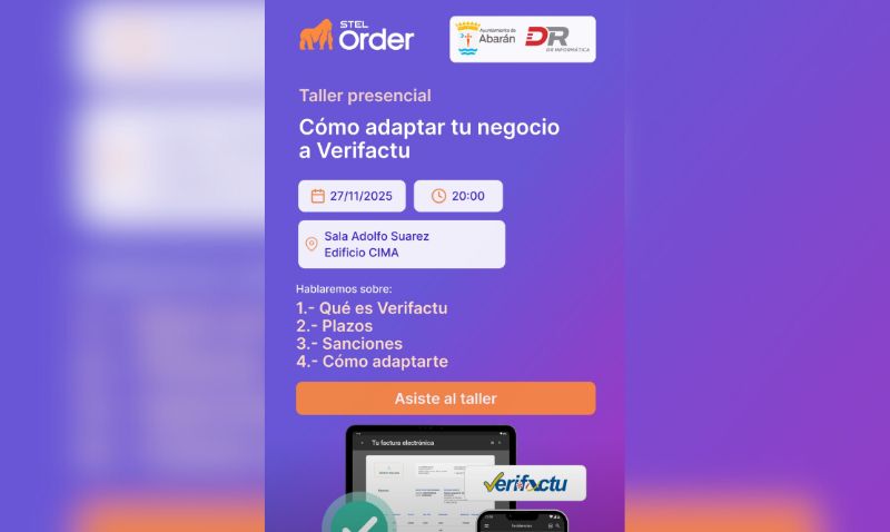 Taller en Abarán para dominar el sistema Verifactu antes de su implantación