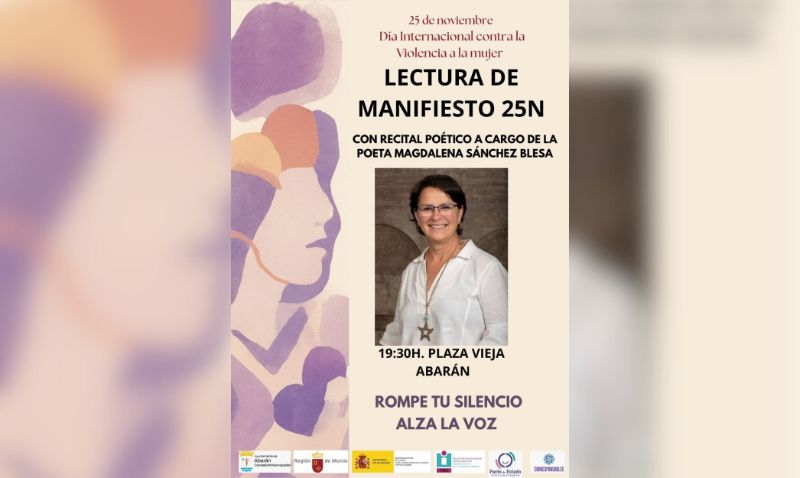 Abarán conmemora el 25N con la lectura del manifiesto y un recital poético