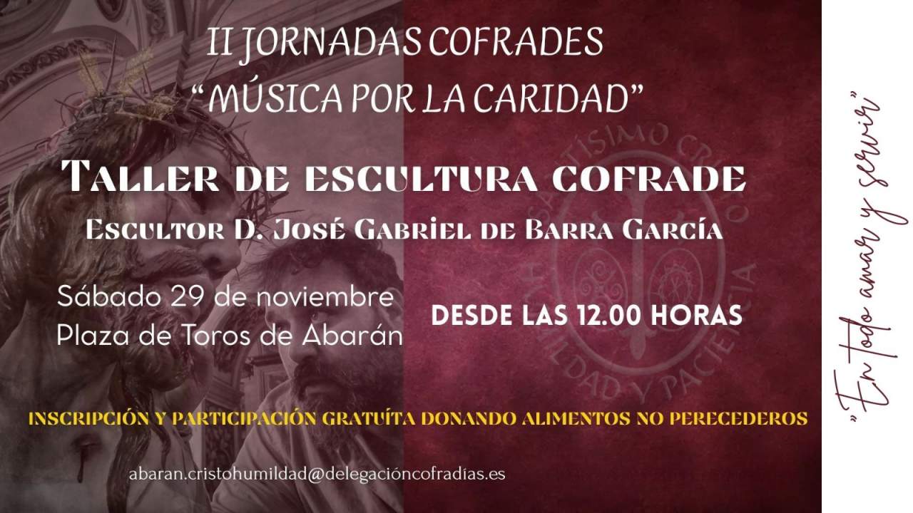 La Plaza de Toros de Abarán acogerá este sábado un taller gratuito de escultura cofrade