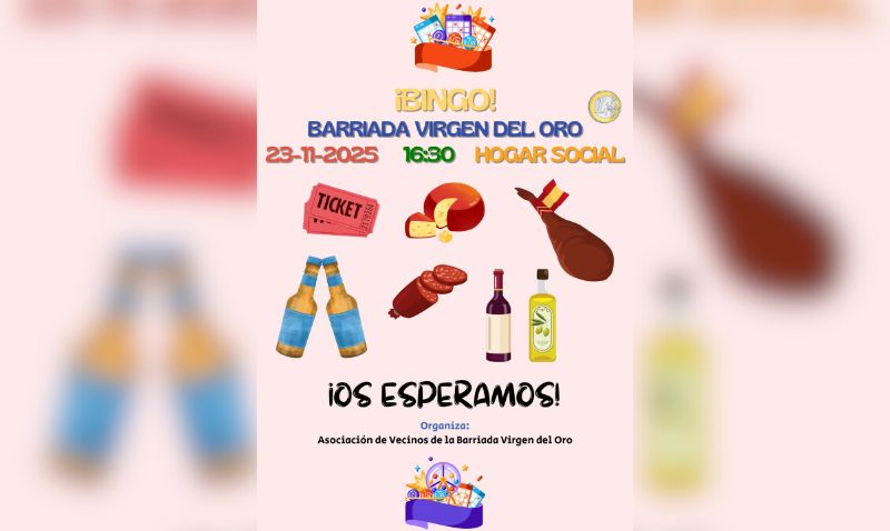 Nuevo bingo solidario en la barriada Virgen del Oro para impulsar sus fiestas de 2026