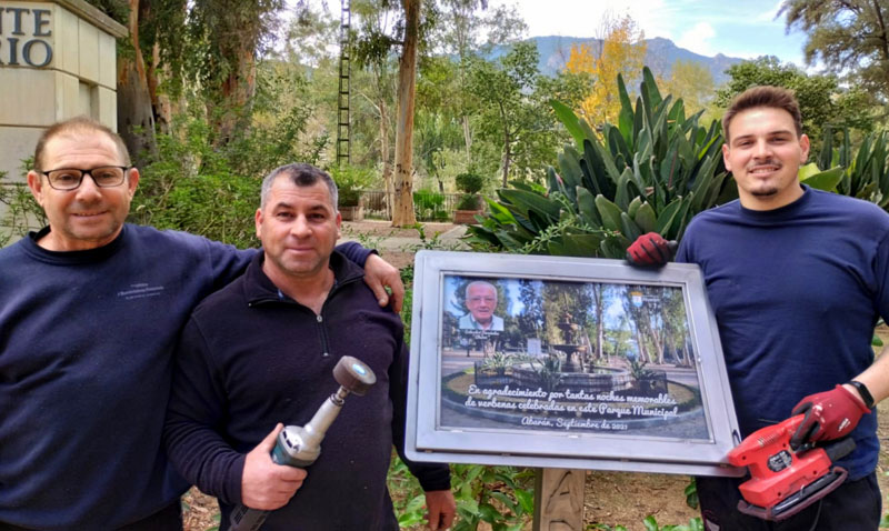 La placa una vez restaurada