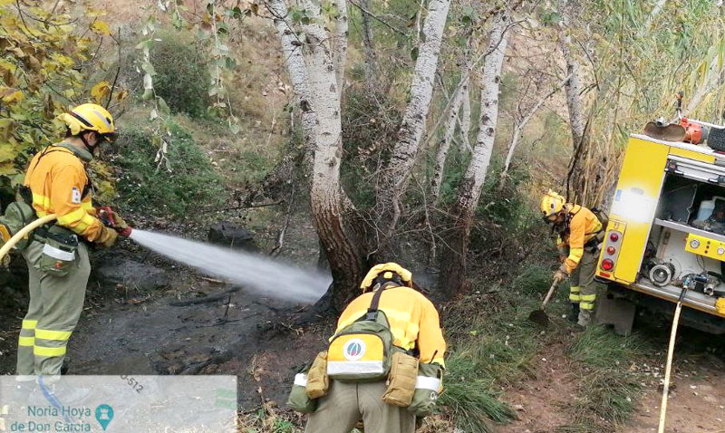 Efectivos durante la extinción