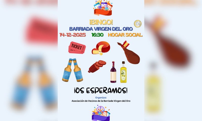 Nuevo bingo solidario en la barriada Virgen del Oro para impulsar sus fiestas de 2026