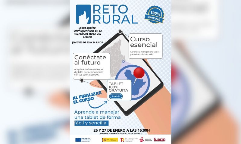 Reto Rural ofrece en Hoya del Campo un curso gratuito para aprender a usar una tablet