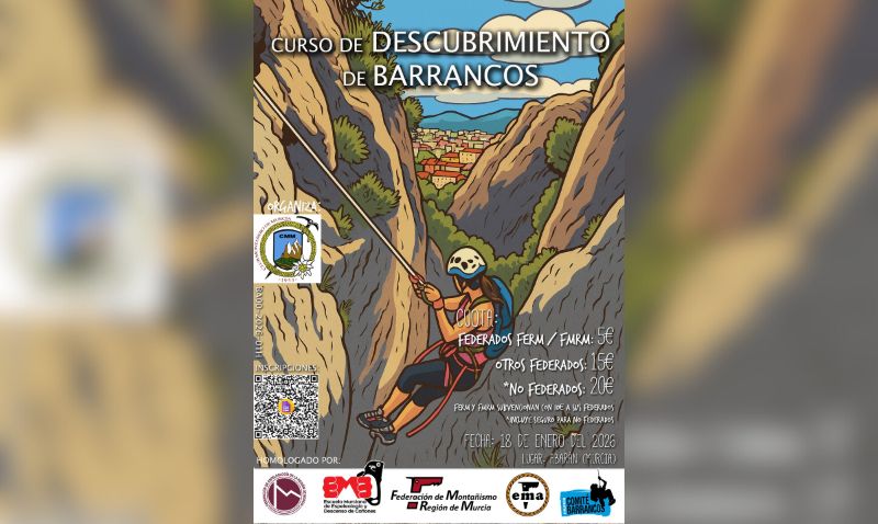 El barranco de la Virgen del Oro acogerá en enero un curso de iniciación al barranquismo