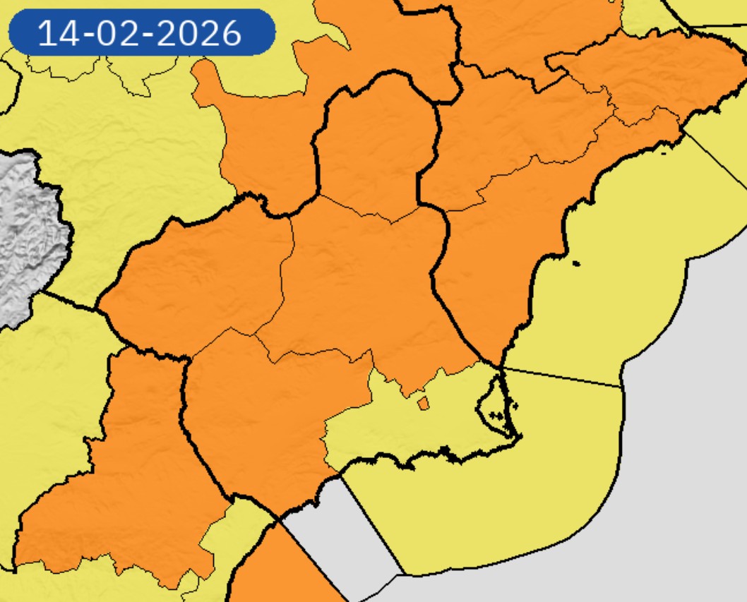 Aviso naranja en Abarán para el sábado por fuertes rachas de viento de hasta 90 km/hora