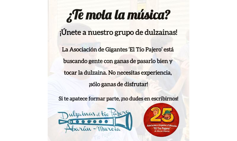La Asociación de Gigantes y Cabezudos El Tío Pajero busca nuevos dulzaineros