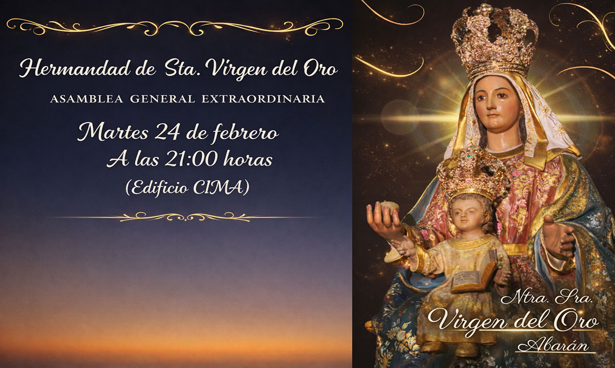 La Hdad. de la Sta. Virgen del Oro convoca una asamblea general para mañana martes