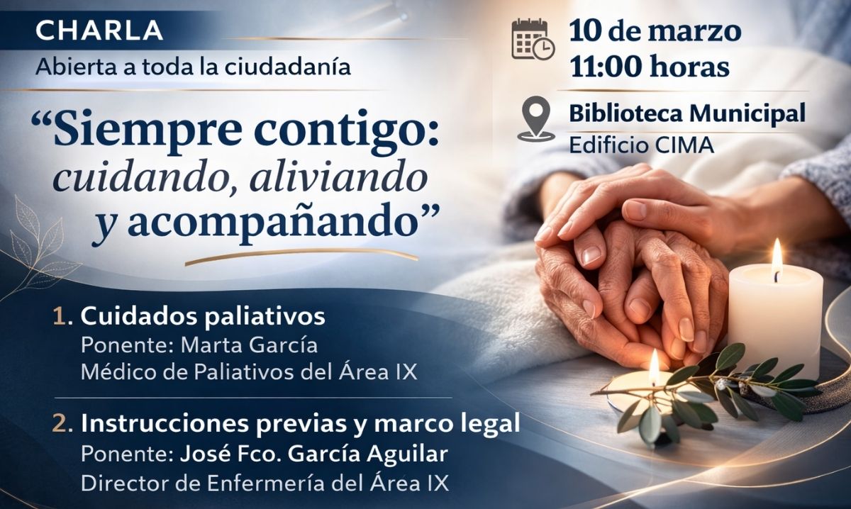 Abarán acogerá el 10 de marzo una interesante charla sobre cuidados paliativos