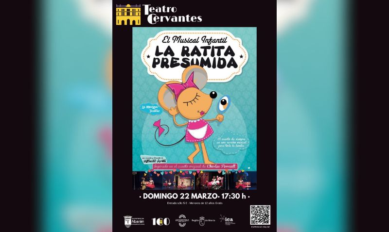 El Cervantes se llena de magia con ‘La Ratita Presumida’ el 22 de marzo