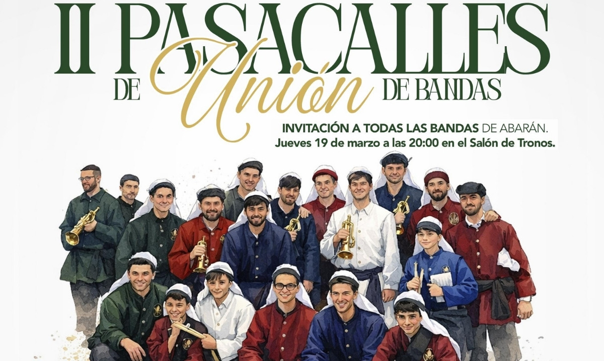 Las bandas de TT y CC de Abarán invitadas a un pasacalles conjunto en el Día de San José