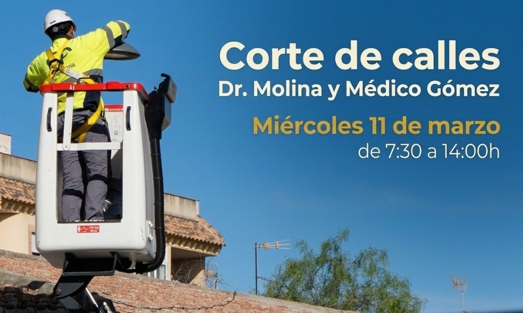 Aviso de corte de tráfico mañana miércoles por el cambio del nuevo alumbrado LED