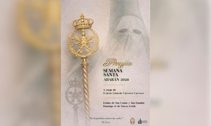 J. Eduardo Carrasco dará el pregón de la Semana Santa de Abarán 2026 el domingo 15