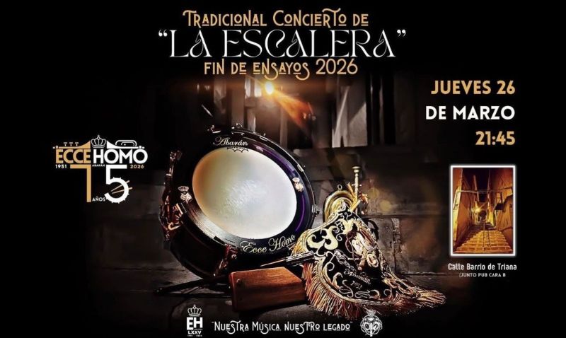 La Banda de CCTT Ecce-Homo estará esta noche en su concierto de 'La Escalera'