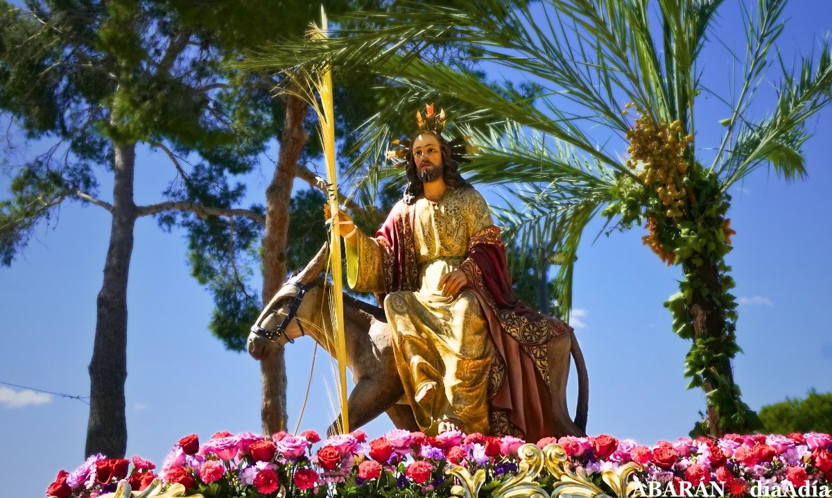 Impecable procesión del Domingo de Ramos para iniciar la Semana Santa en Abarán