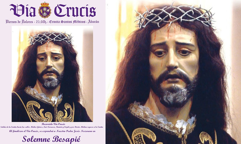 La imagen de Nuestro Padre Jesús Nazareno hará esta noche su Vía Crucis por Abarán