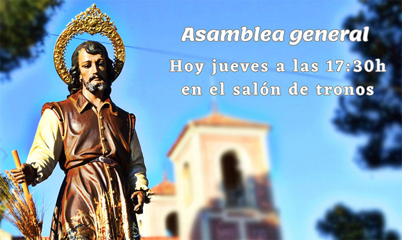 La Hermandad de San Isidro de Abarán convoca una Asamblea General esta noche