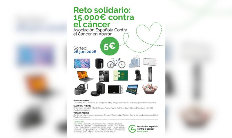 La delegación en Abarán de la AECC pone en marcha el reto '15.000€ contra el cáncer'