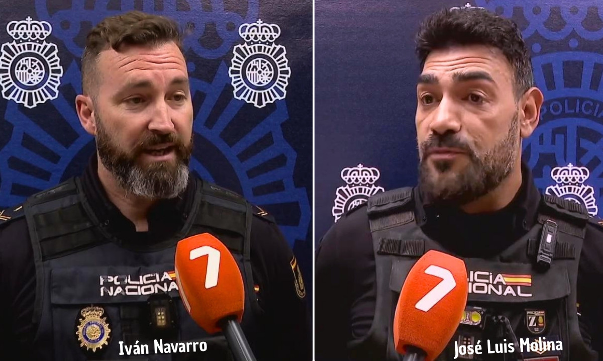 Iván y José Luis, los agentes que lograron detener en Abarán a un fugado de la justicia