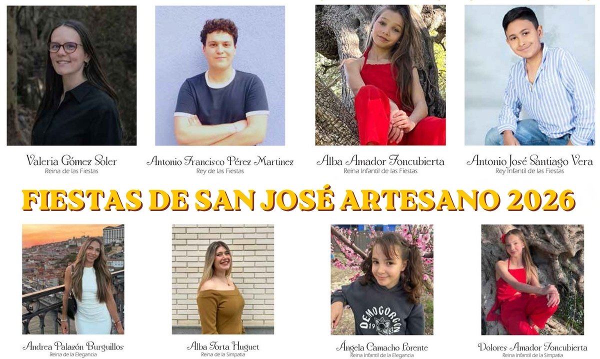 Ramillete de bellezas para las Fiestas 2026 en la barriada de San José Artesano