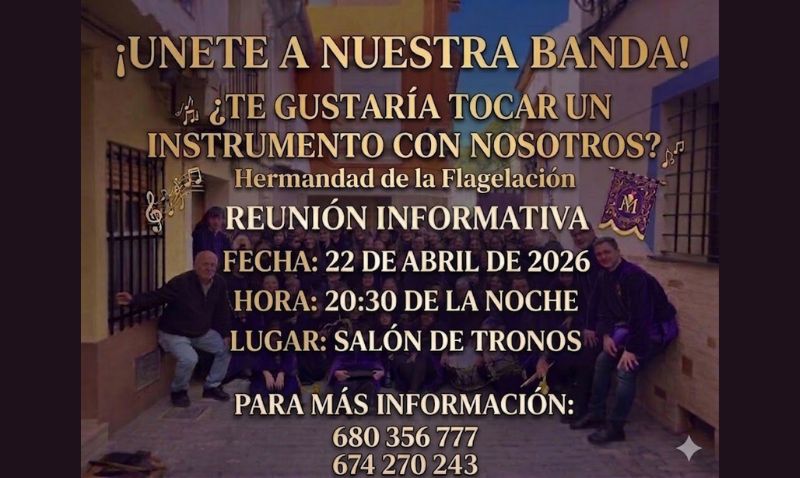 La Hermandad de la Flagelación busca nuevos músicos para su banda en Abarán