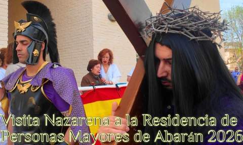 Visita nazarena a la Residencia de Personas Mayores 'Nicolás Gómez Tornero' de Abarán