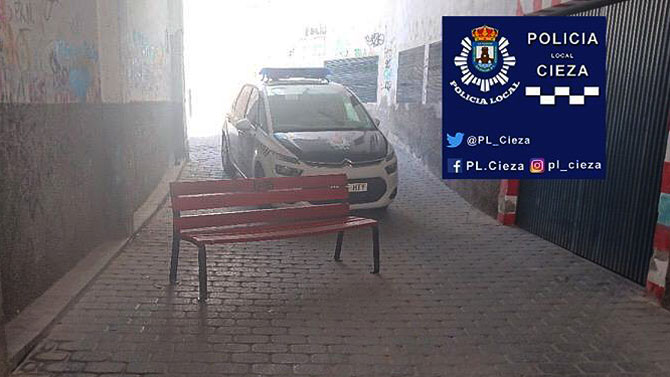 El banco en plena calle