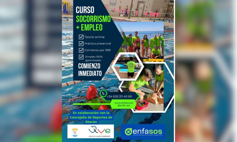 Abarán impulsa un curso de socorrismo con cuatro títulos y acceso directo al empleo