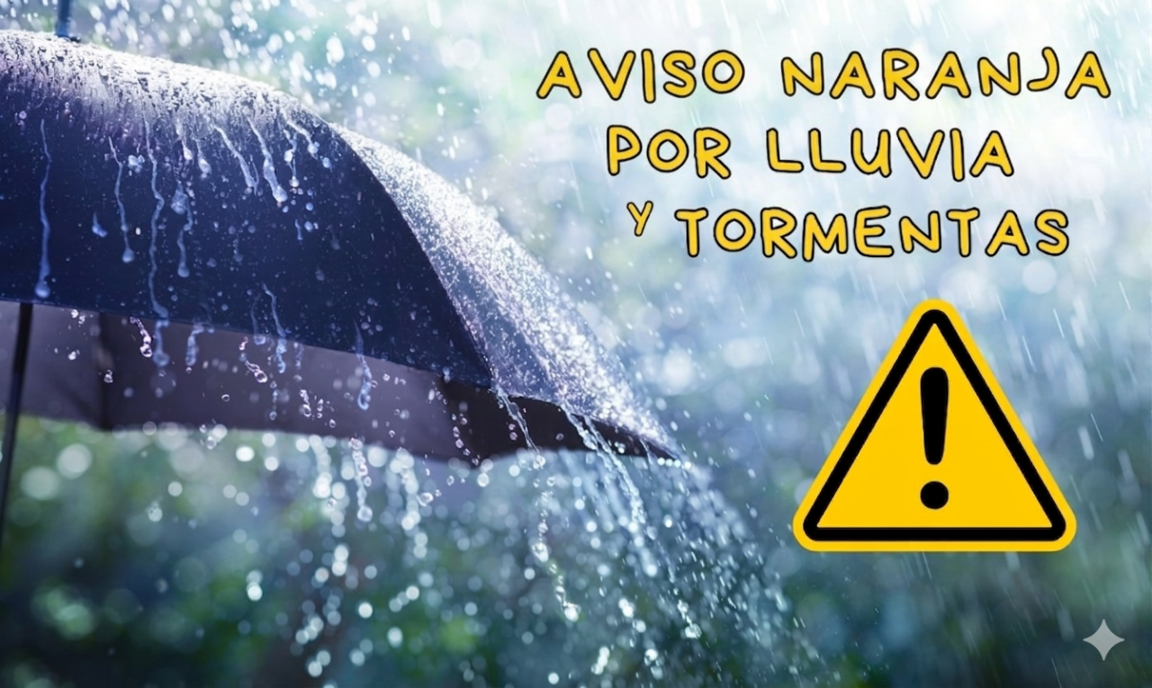 Aviso naranja por lluvias intensas en la Vega del Segura, con riesgo de tormentas y granizo