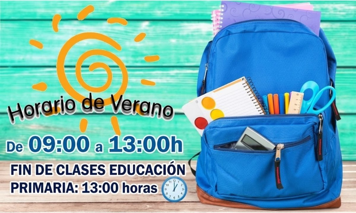 Los colegios de Primaria entran este lunes en horario de verano: de 09:00 a 13:00 horas