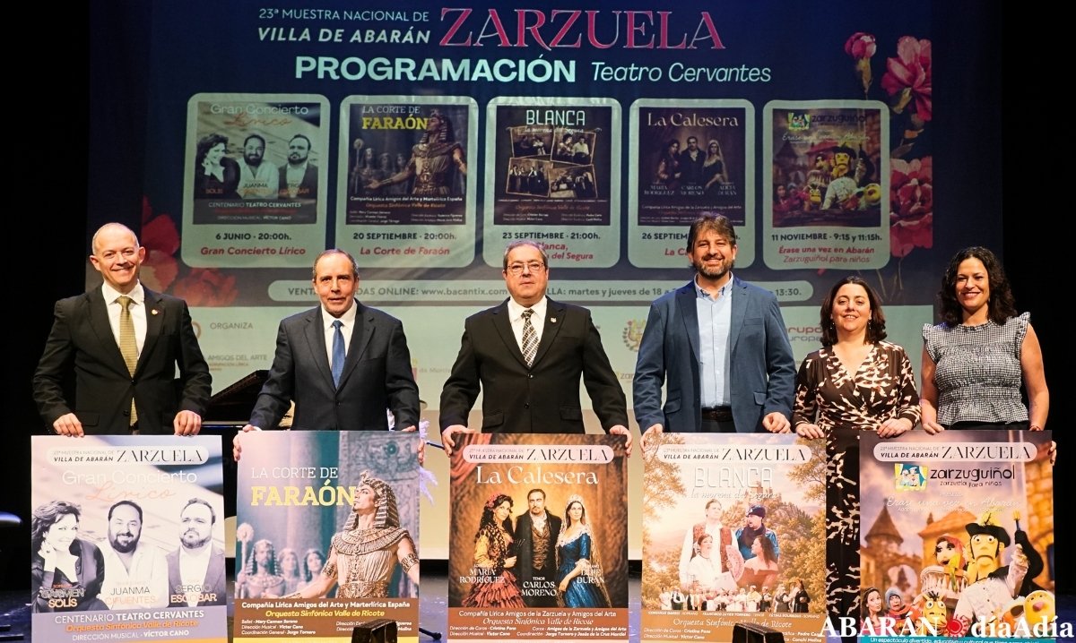 Los amantes de la lírica disfrutarán de cinco grandes espectáculos en la 23ª Muestra Nacional de Zarzuela 'Villa de Abarán'