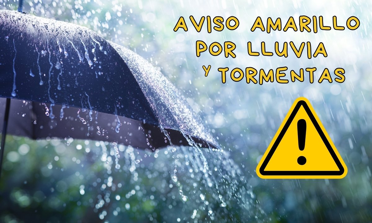 Aviso amarillo por lluvias y tormentas en toda la Región de Murcia para hoy jueves