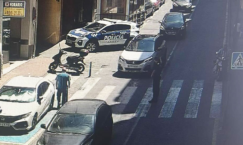 Imagen captada por la cámara de seguridad de la zona