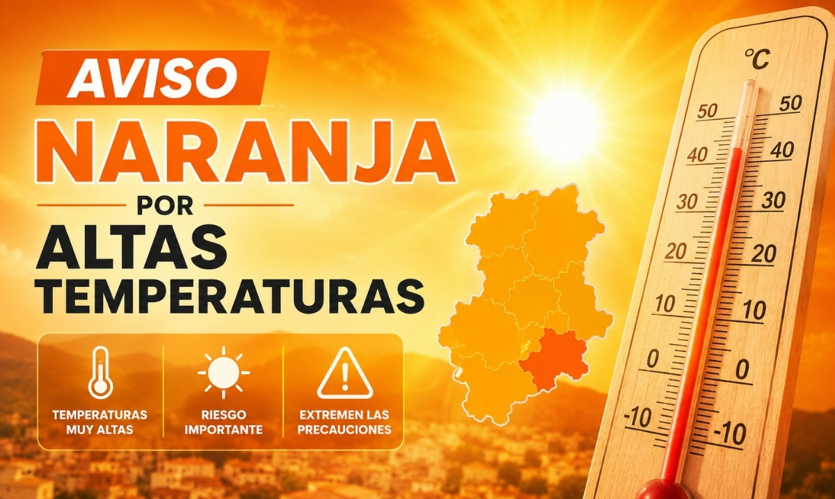 La AEMET eleva a naranja el aviso por calor previsto para mañana martes, con hasta 40º