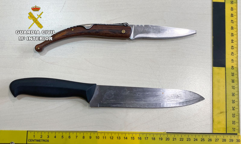 Armas incautadas en la actuación