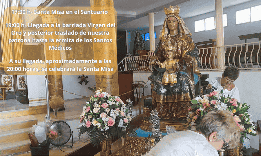 Esta tarde tendrá lugar la bajada de la patrona de Abarán desde su santuario de la sierra