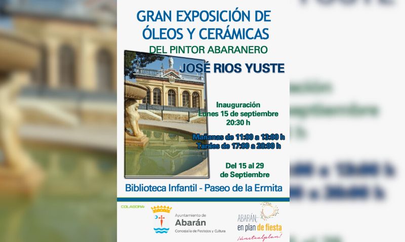El ceramista y pintor abaranero José Ríos muestra en fiestas sus últimas creaciones