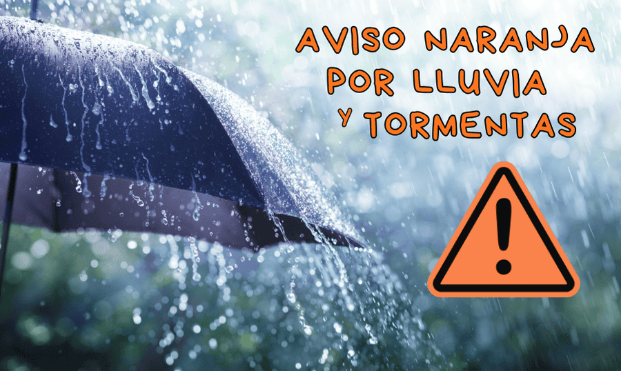 Aviso naranja por lluvias que podrían dejar 30 mm en una hora en la Vega del Segura